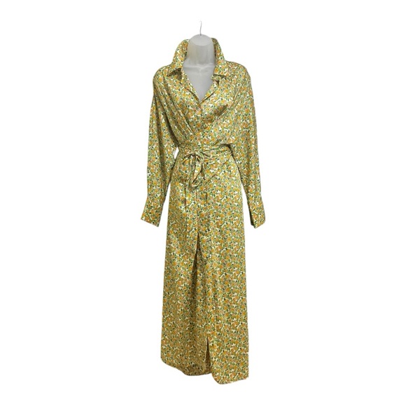 NWT Zara Wrap Around Print Midi Dress XL - Picture 4 of 6